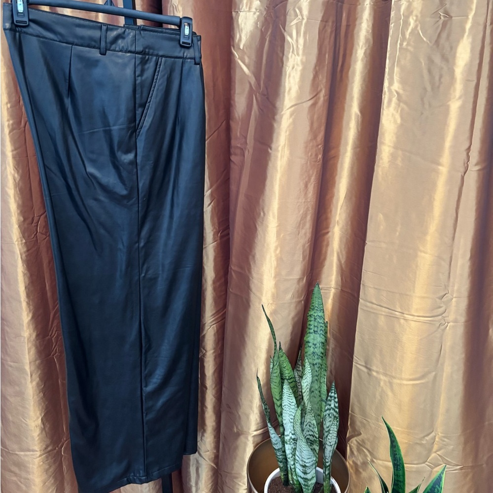 Women’s Black Faux Leather Pants